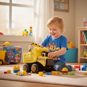Tonka Plush Dump Truck Soft Stuffed Construction Vehicle Yellow Easter Basket
